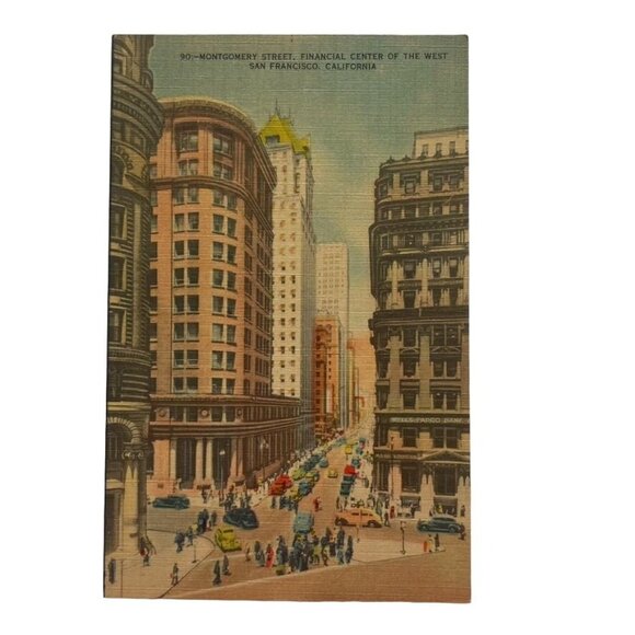 Vintage Postcard Finacial Center San Francisco California Topographical u Stand - Picture 1 of 2